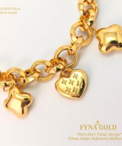 CANDY FOLIA Rantai Tangan | Emas Sadur Indo Makassar | FYNA GOLD